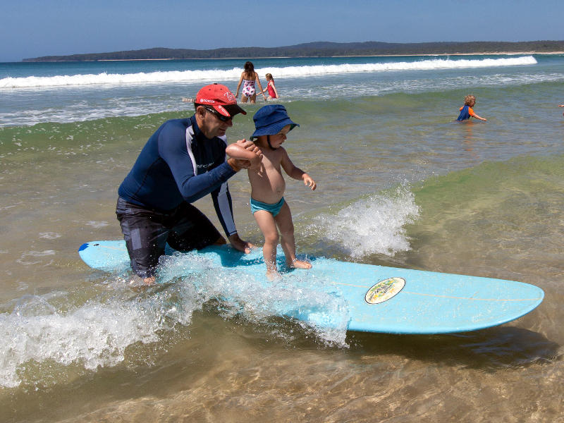 Surfing lessons at Calm Corner